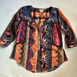Vanessa Virginia Colorful Boho Top
